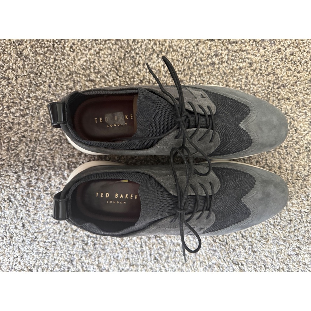 Ted‎ Baker Wingtip Hybrid Sneakers Mens Grey Suede Excellent Condition Wingtip